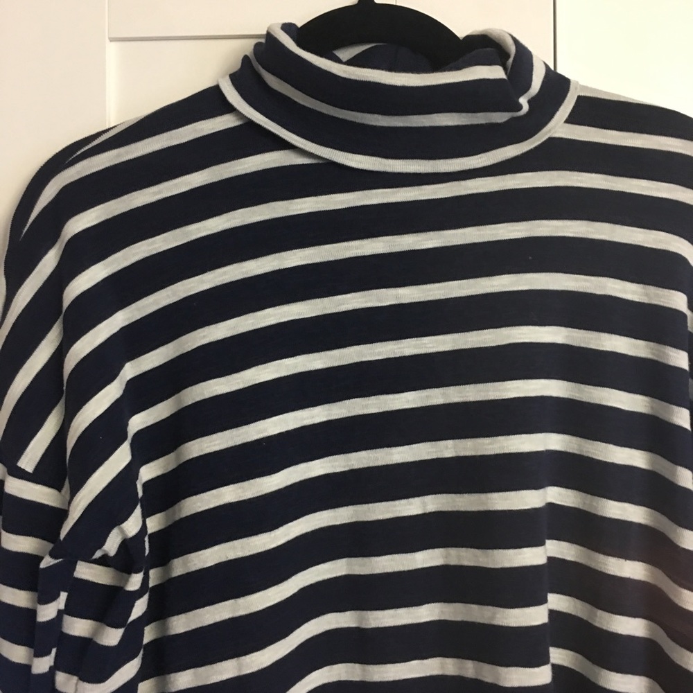 Striped Turtleneck Tunic/Top