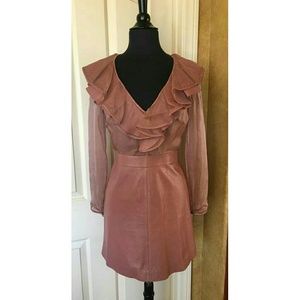 SOLD! RARE Authentic Valentino Leather/ Silk Dress