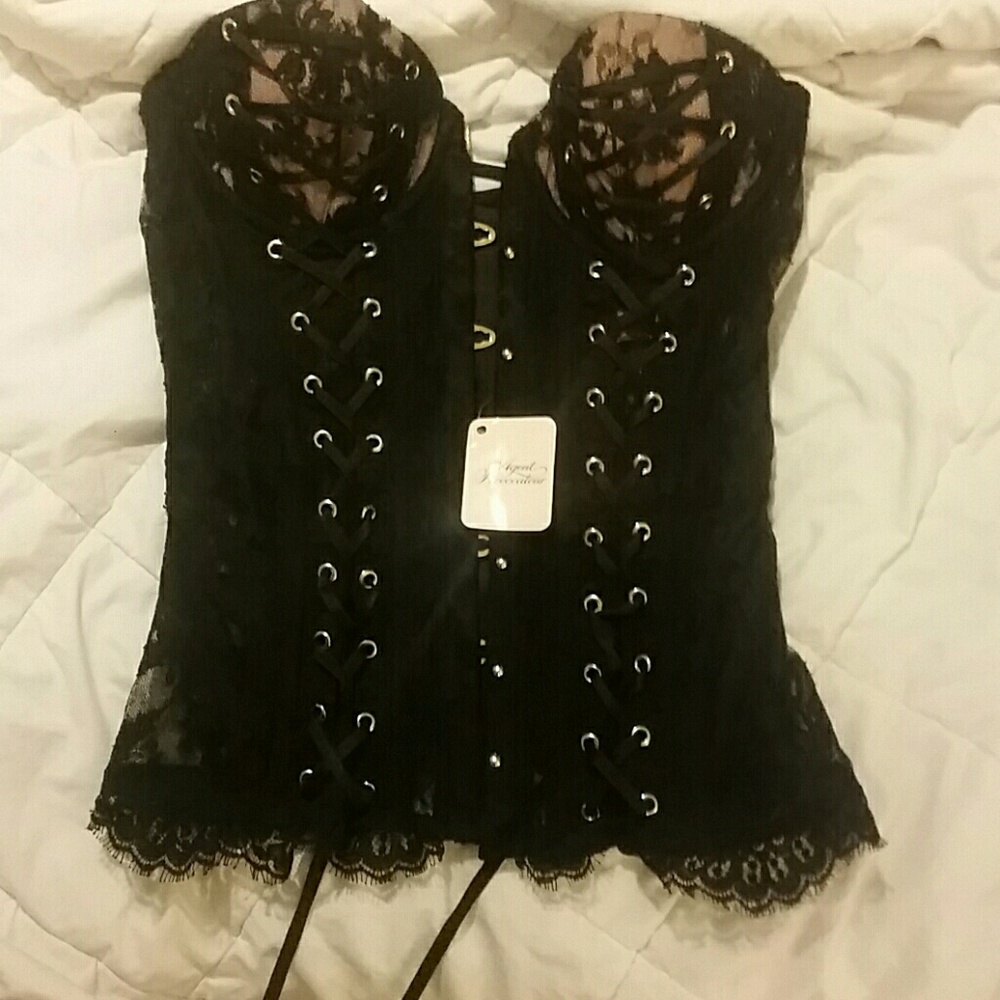 Agent Provocateur Corset lace and black with gold