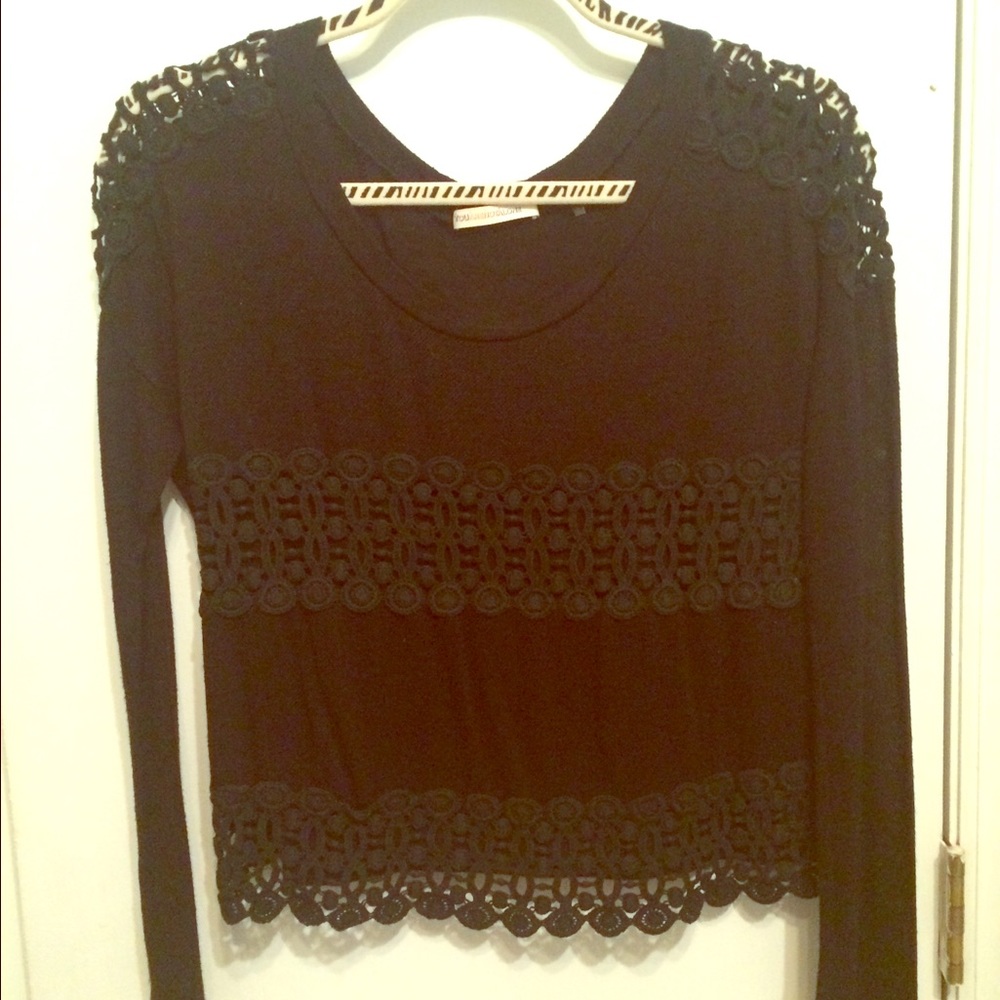 Long Sleeve Sweater with Lace