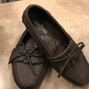 Minnetonka Driving Mocs-real moose skin