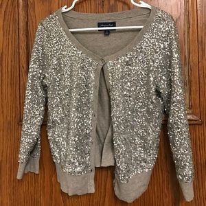 American Eagle Sequin Cardigan