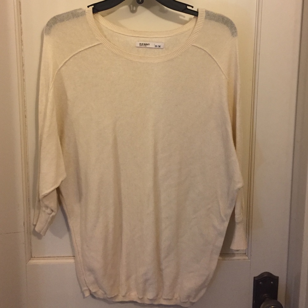 Cream, lightweight sweater