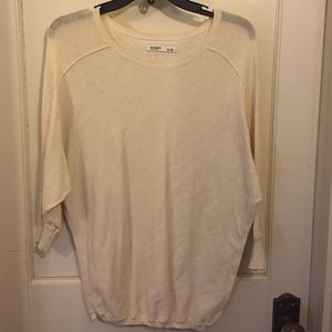 Cream, lightweight sweater
