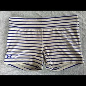 Blue/Gray Striped Under Armour Volleyball Shorts