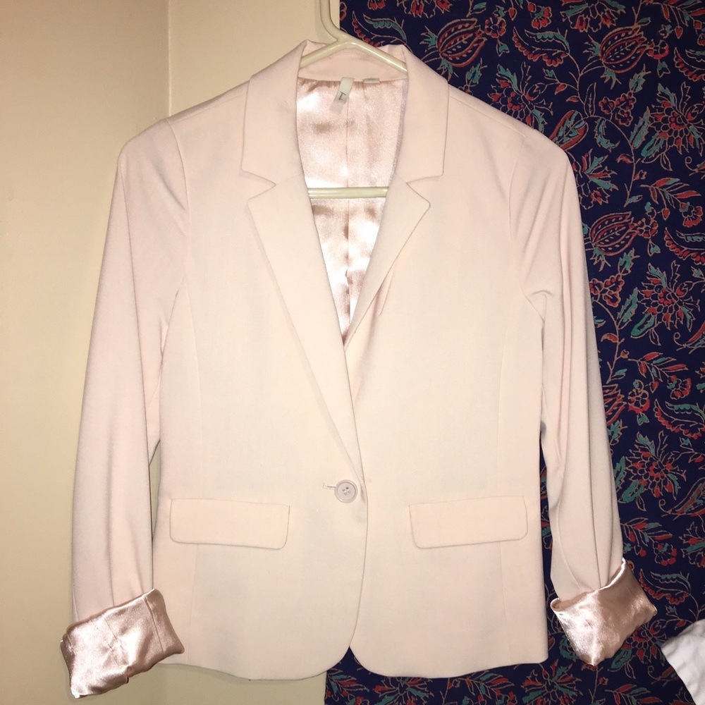 Blush pink blazer
