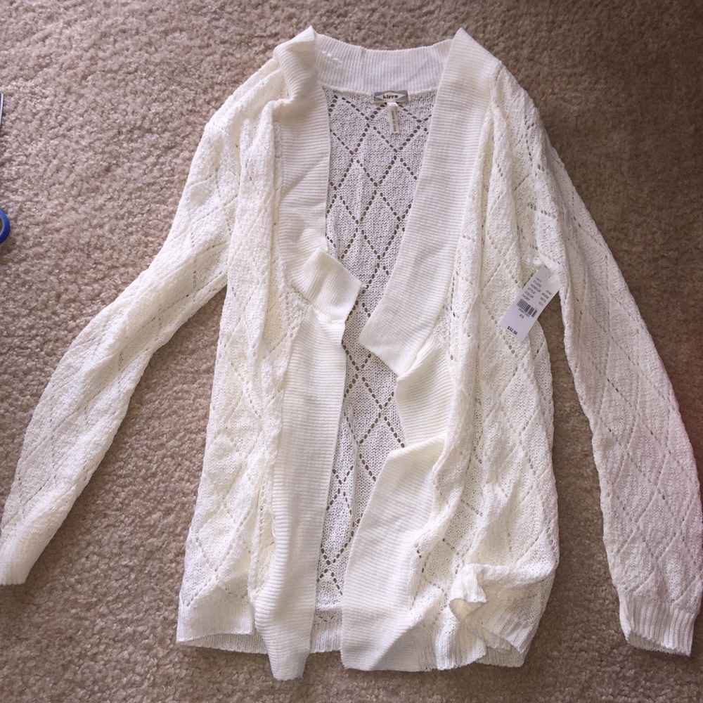 Pac Sun Kirra White Lace Sweater NWT Size XS