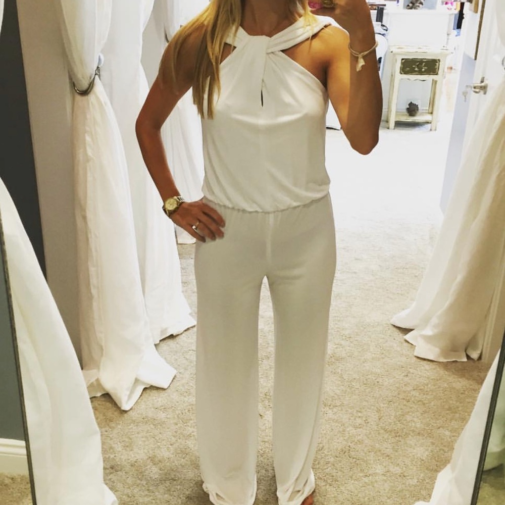 TRINA TURK WHITE JUMPSUIT ROMPER