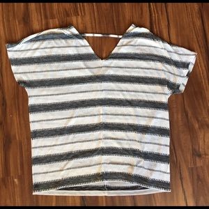 Old Navy Striped dolman v-neck tee
