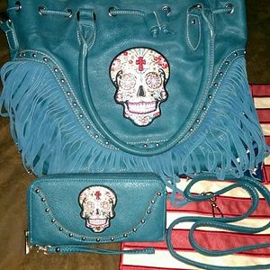 Sugar Skull Purse & Matching Wallet