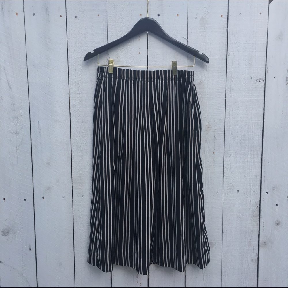 Parisian stripe J Crew Midi Skirt