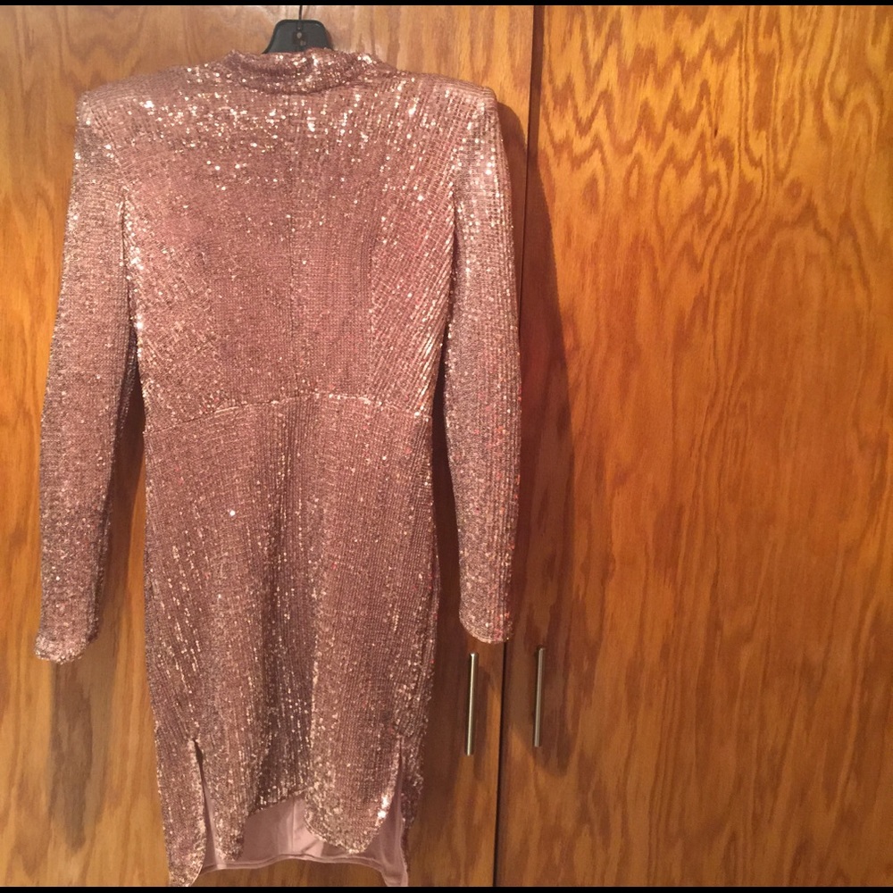 Abyss by Abby rose gold sequin dress