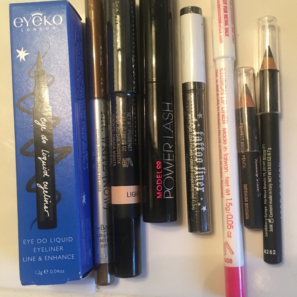 All liners!! One mascara and one concealer