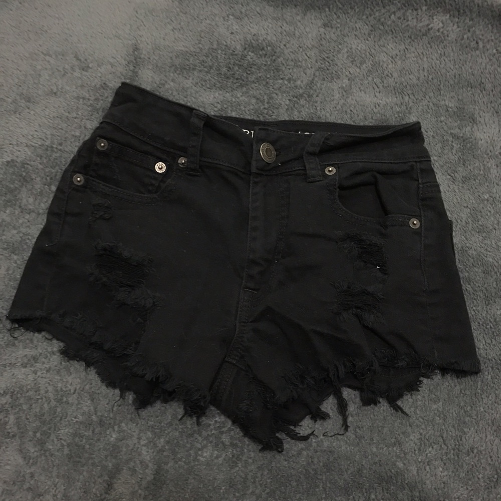 Black high waisted shorts