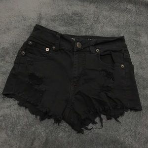 Black high waisted shorts