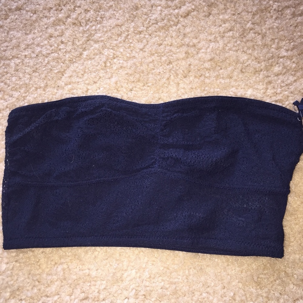 Gilly Hicks Hollister Navy Lace Bandeau NWT Small