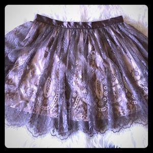 Grey H&M lace ballet skirt