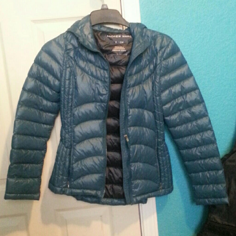 Andrew Marc Blue Rain jacket