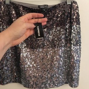 Express Skirts - Express Sequin Mini Skirt Express Skirts - Express Sequin Mini Skirt