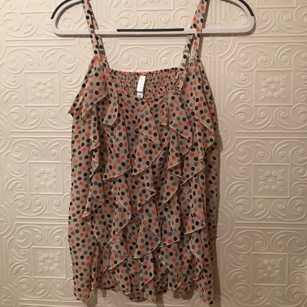 Ruffle Polka Dot Tank