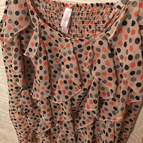 Ruffle Polka Dot Tank - Picture 2 of 2