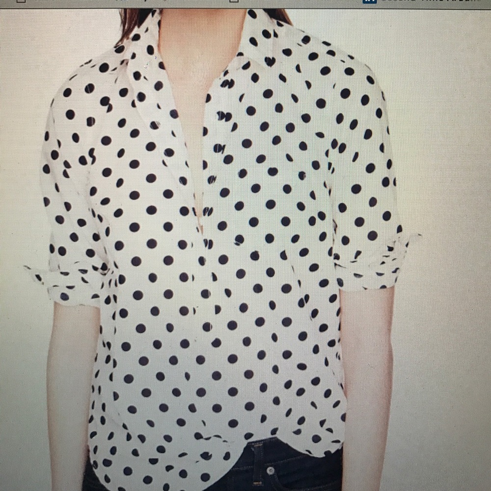 J. Crew Polka-Dot Popover - Picture 2 of 7