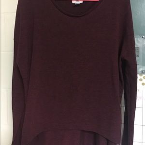 solid maroon shirt