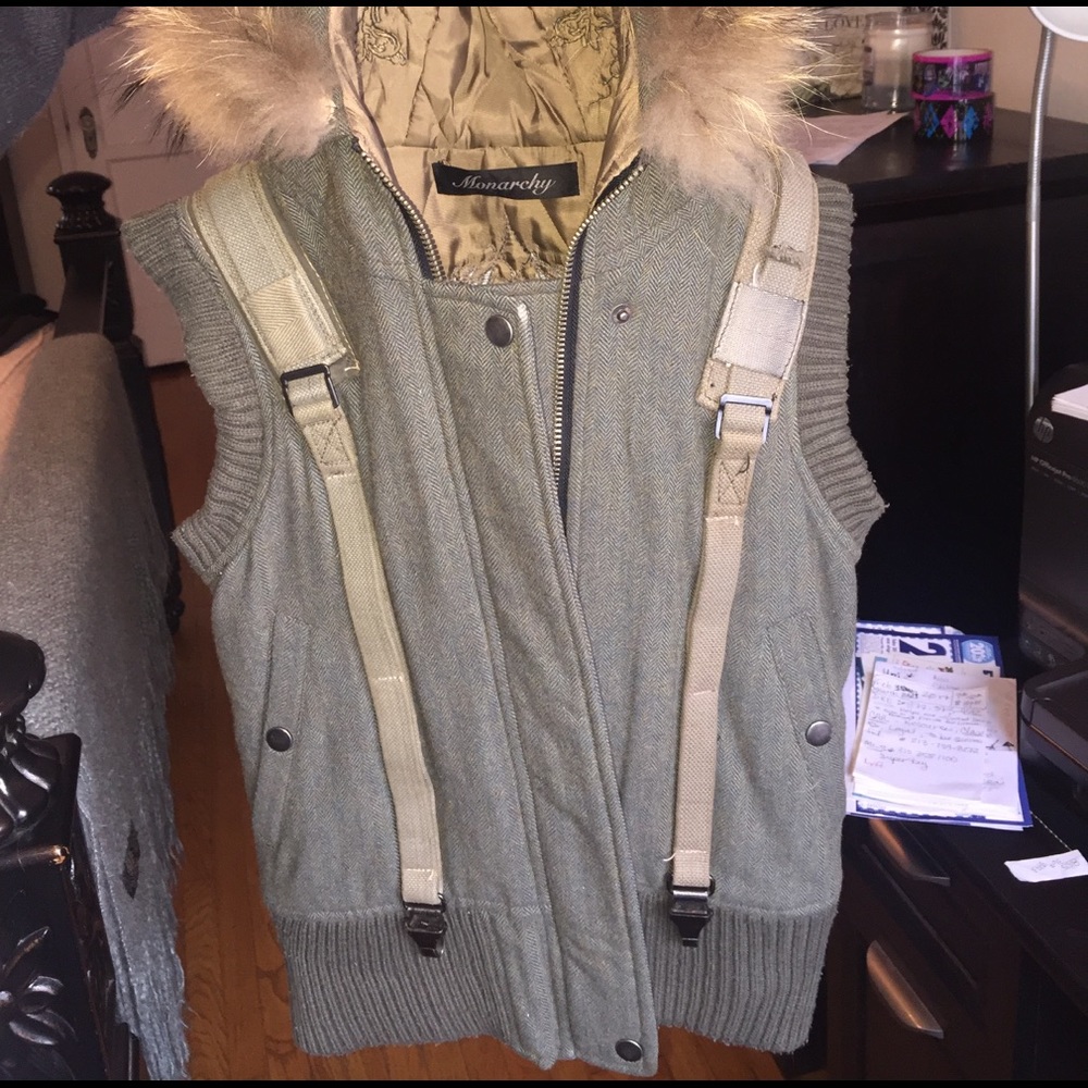 MONARCHY- New,NoTagXS WOOL LINED VEST, super sexy!