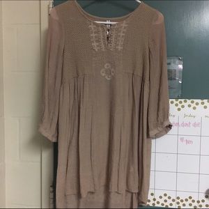 tan boutique shirt