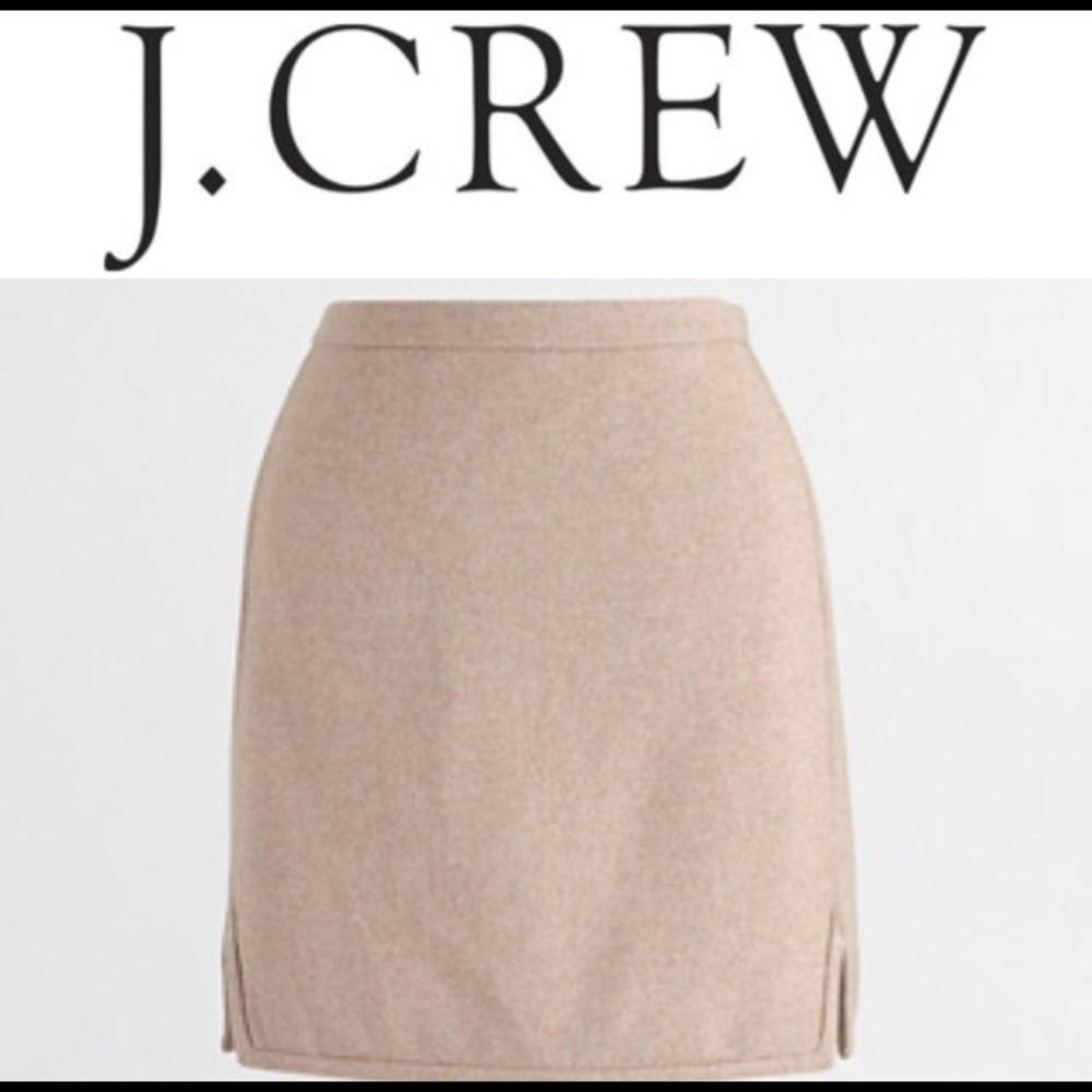 JCrew double-notch wool mini skirt