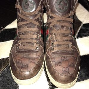Gucci boys sz 6 sneakers well used new laces incl.