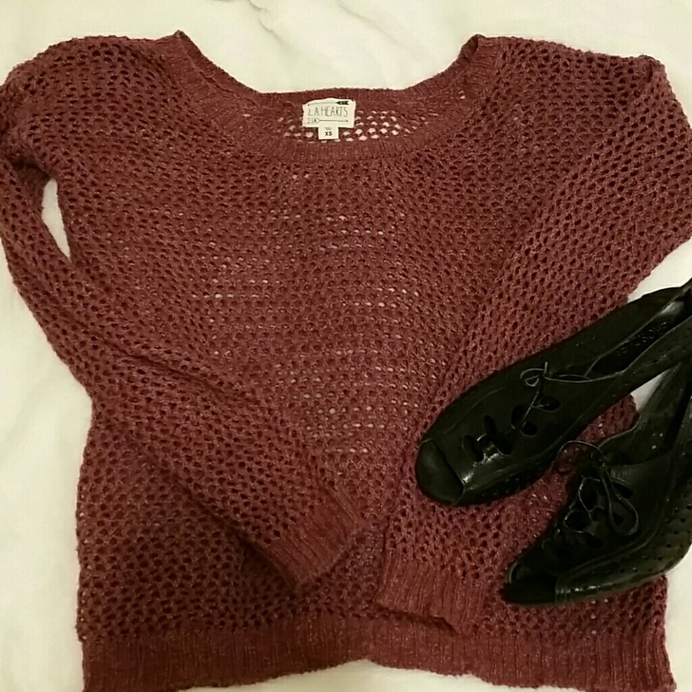 SOLD - Burgundy Sweater Overlay
