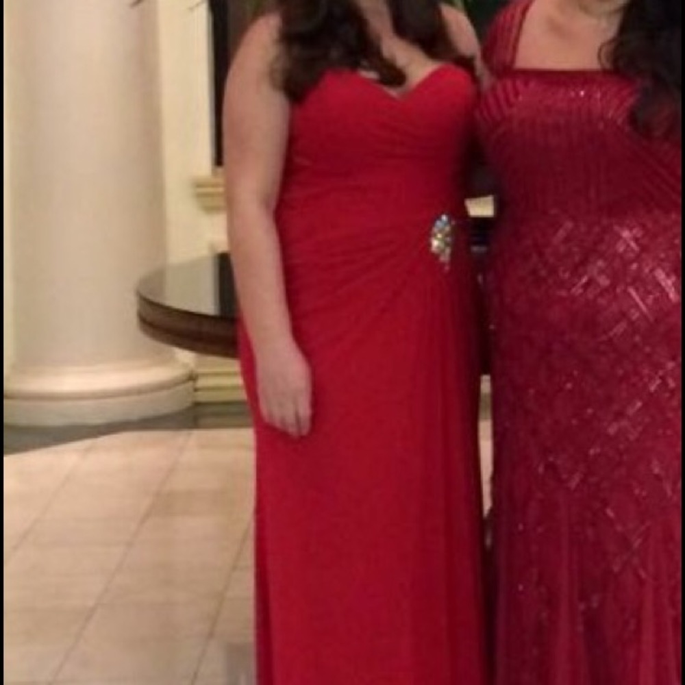 Red formal gown dress