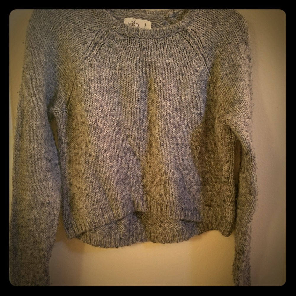 Wool blend crop sweater