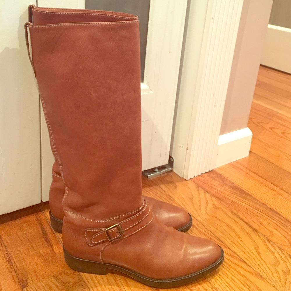 J.CREW Brown Leather Boots  - size 6.5