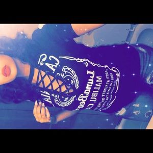 Lace up graphic t-shirt