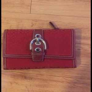 Coach signature print wallet