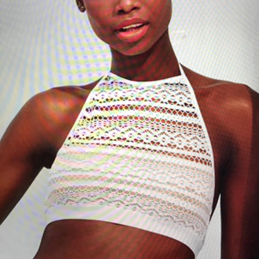 VS LACE HIGH-NECK HALTER BRALETTE
