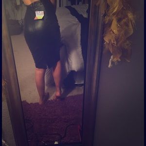 Faux leather skirt