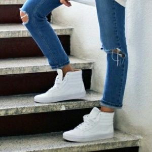 White Hightop Vans