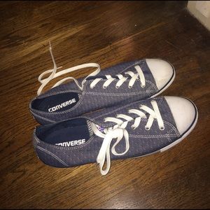 Blue Stitched Converse