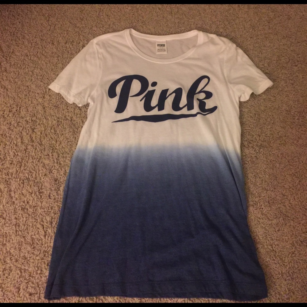 NWOT Size small navy ombré PINK shirt