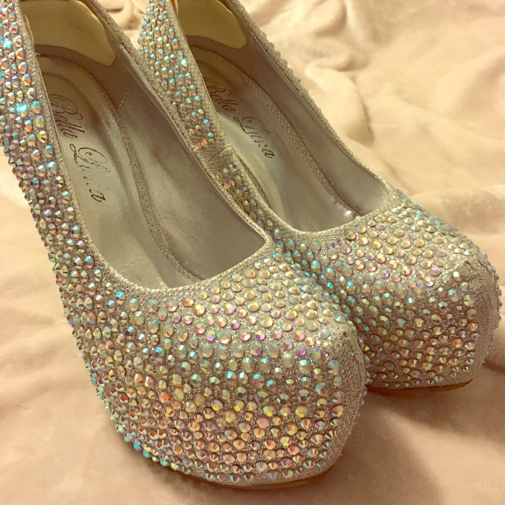 Rhinestone pumps