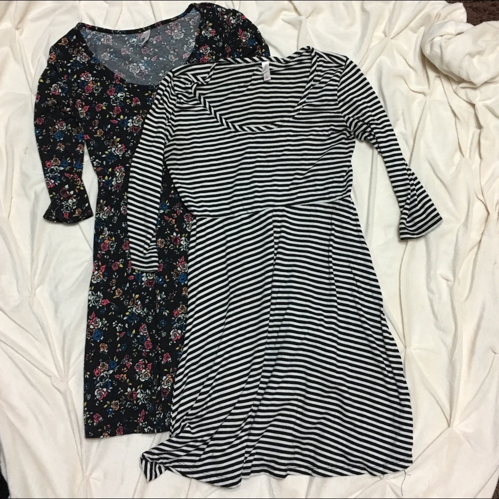 Two three-quarter length baby doll tunics
