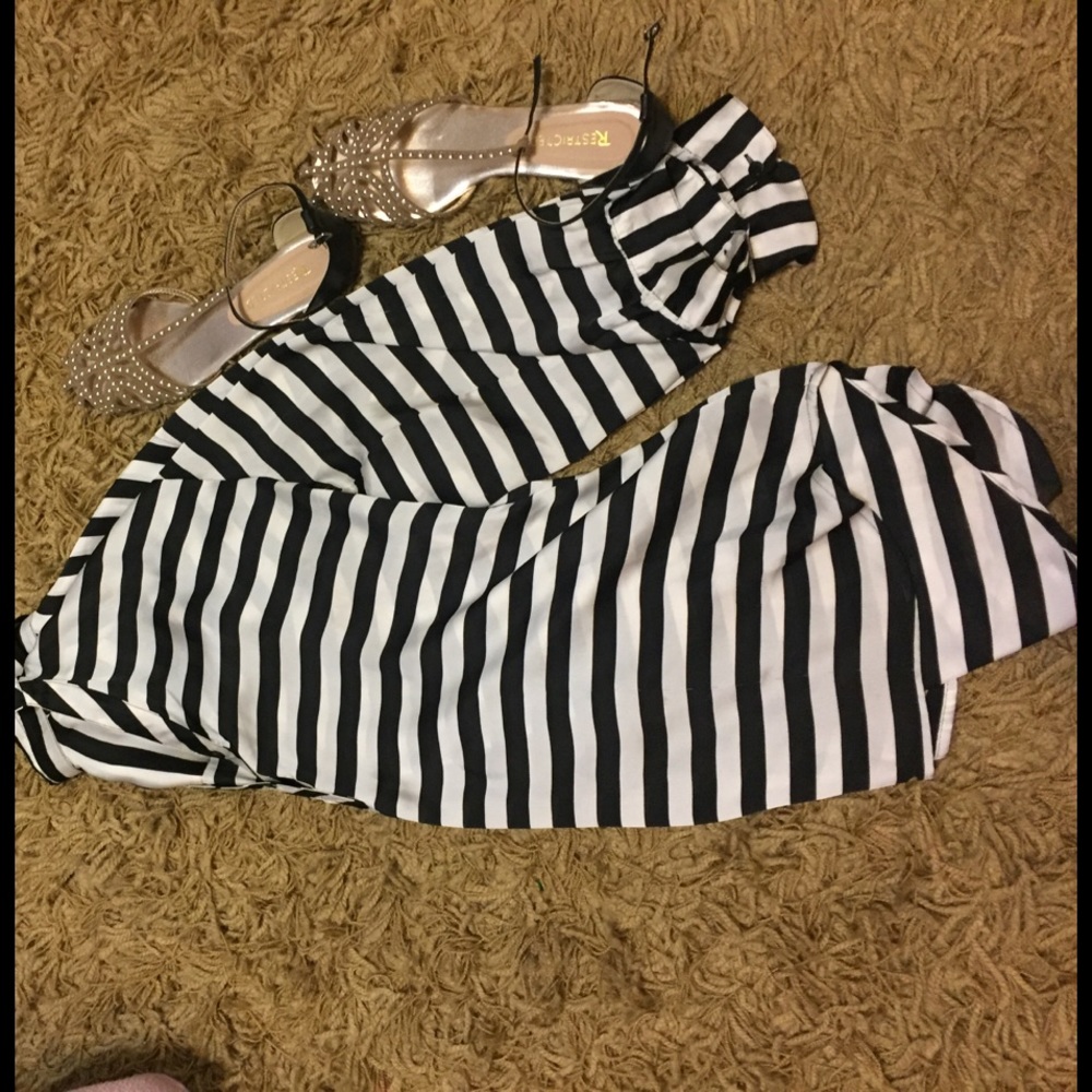 Silky striped blouse/top