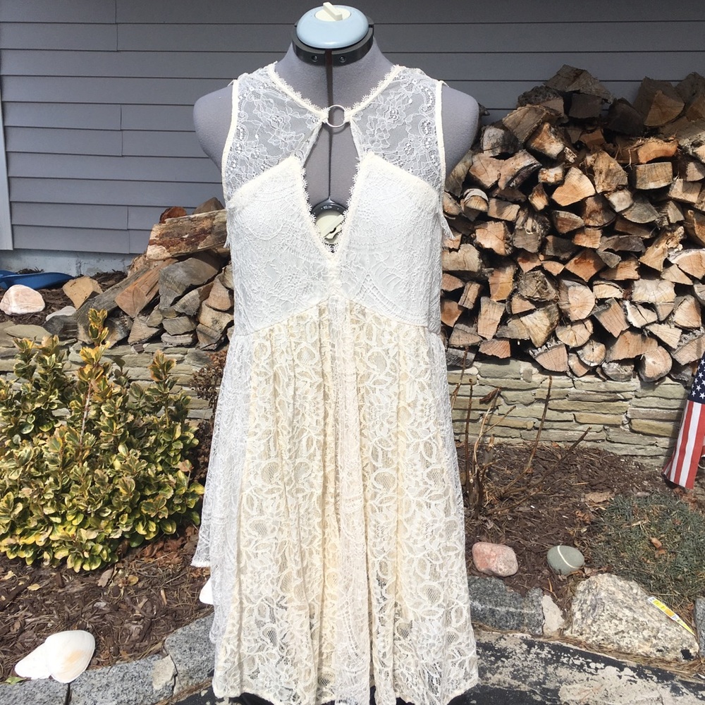 FP Don't You Dare Lace Shift Dress