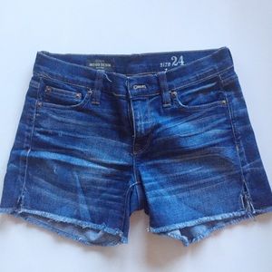 J. Crew indigo stretch denim shorts, size 24