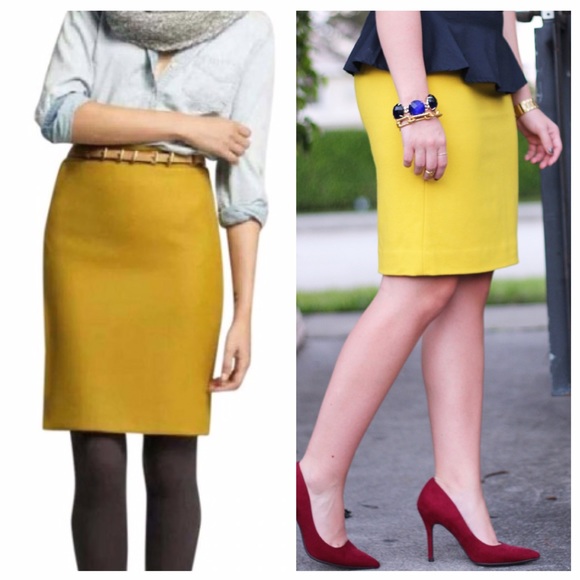 J. Crew Skirts - MOVING SALE❗️J. Crew Mustard Pencil Skirt J. Crew Skirts - MOVING SALE❗️J. Crew Mustard Pencil Skirt
