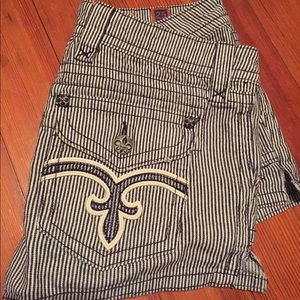 Rock Revival navy stripe shorts size 25