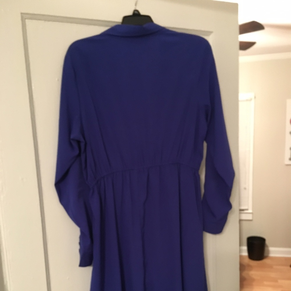 Blue shirt dress